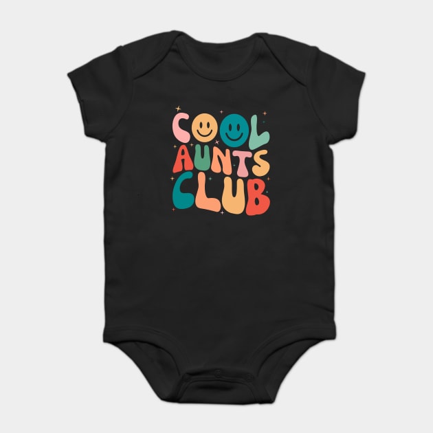 Retro Cool Aunts Club Baby Bodysuit by The WYLD Tribe